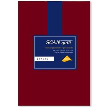 Scanquilt prostěradlo Jersey Lycra vínová 160 × 200 cm (35235)