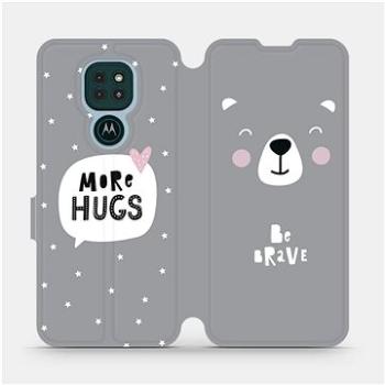 Flipové pouzdro na mobil Motorola Moto G9 Play - MH06P Be brave - more hugs (5903516382958)