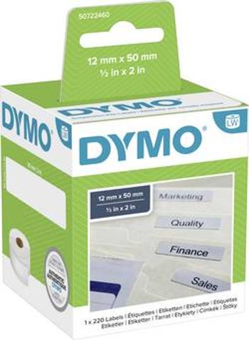 DYMO etikety v roli 50 x 12 mm papír bílá 220 ks permanentní S0722460 visací etikety