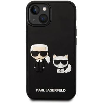 Karl Lagerfeld and Choupette 3D Kryt pro iPhone 14 Black (KLHCP14S3DRKCK)