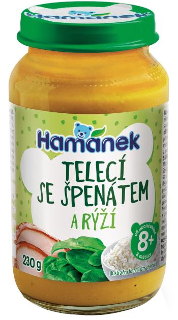 Hamánek Telecí se špenátem a rýží 230 g