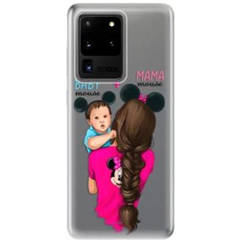 iSaprio Mama Mouse Brunette and Boy pro Samsung Galaxy S20 Ultra (mmbruboy-TPU2_S20U)