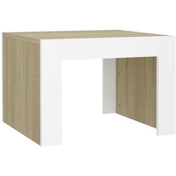 SHUMEE Konferenční stolek bílý dub sonoma 50 × 50 × 35 cm dřevotříska, 808554 (808554)