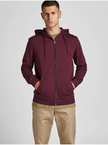 Vínová basic mikina s kapucí Jack & Jones Basic