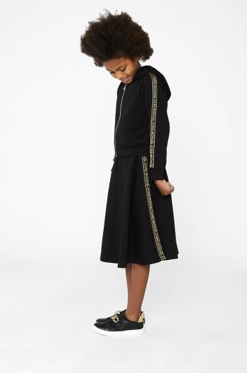 Dětská sukně Michael Kors černá barva, midi, áčková