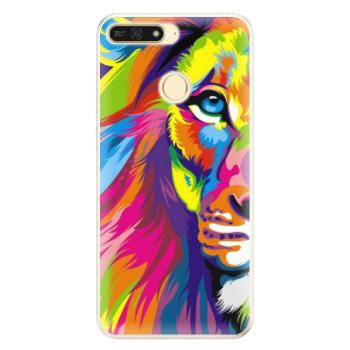 Silikonové pouzdro iSaprio - Rainbow Lion - Huawei Honor 7A