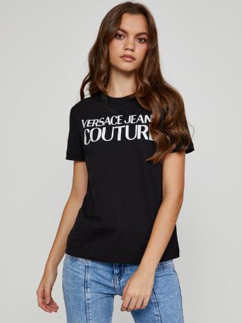 Versace Jeans Couture R Logo Rubber Triko Černá