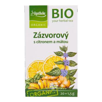 Apotheke MEDIATE BIO Zázvor s citronem a mátou čaj 20 x 1.5 g