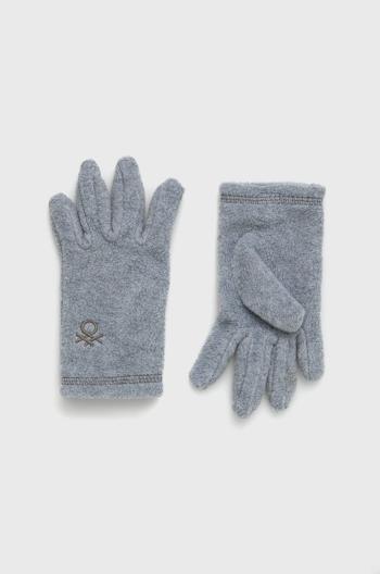 Dětské rukavice United Colors of Benetton šedá barva