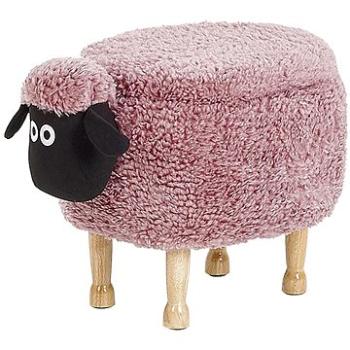Zvířecí stolička růžová s úložným prostorem SHEEP, 245056 (beliani_245056)