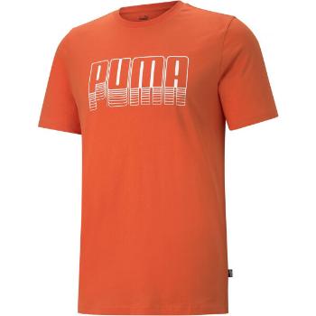 Puma PUMA BASIC TEE Pánské triko, oranžová, velikost M