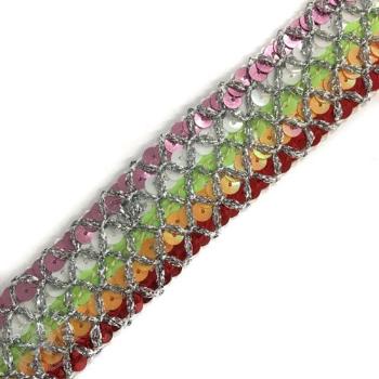 Stuha Sequin MULTI lime