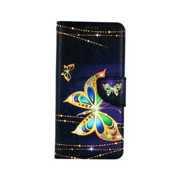 TopQ Xiaomi Poco M3 knížkové Zlatý motýl 61111 (Sun-61111)