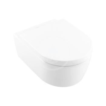 VILLEROY & BOCH Avento Závěsné WC se sedátkem SoftClosing, DirectFlush, CeramicPlus, alpská bílá 5656HRR1