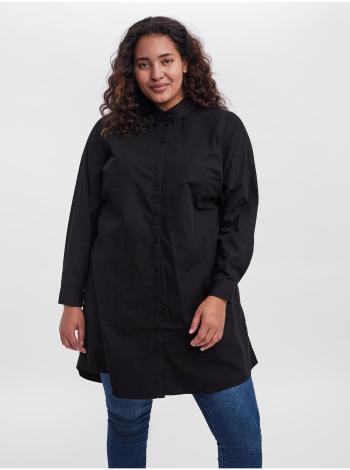 Černá dlouhá košile VERO MODA CURVE Ewa