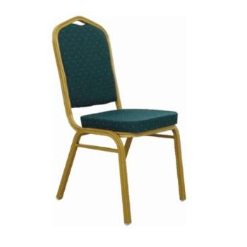 Kondela Stohovatelná židle, zelená / matný zlatý rám, ZINA 2 NEW