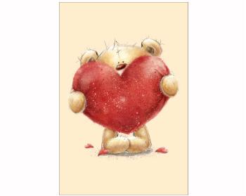Plakát 61x91 Ikea kompatibilní Teddy with heart