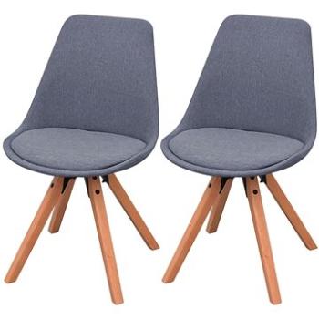 Jídelní židle 2 ks světle šedé textil (243566)