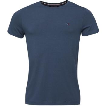 Tommy Hilfiger STRETCH SLIM FIT Pánské triko, tmavě modrá, velikost