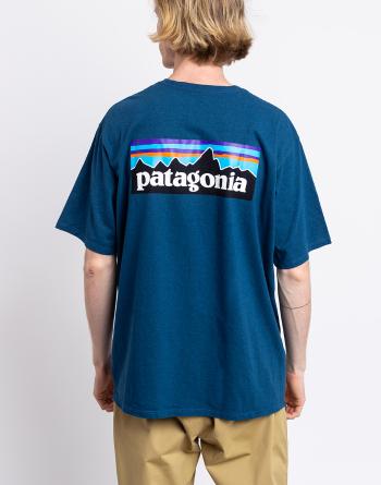 Tričko Patagonia M's P-6 Logo Responsibili-Tee Wavy Blue