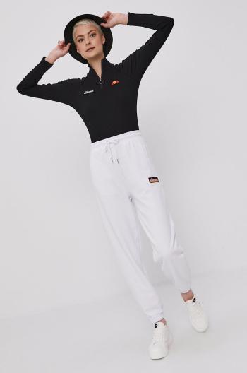 Kalhoty Ellesse dámské, bílá barva, s aplikací