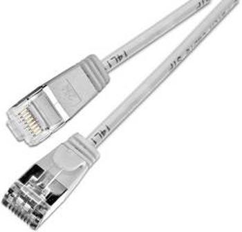 Síťový kabel RJ45 Slim Wirewin PKW-LIGHT-STP-K6 0.5, CAT 6, U/FTP, 0.50 m, šedá