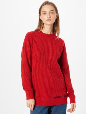 Tommy Jeans dámský červený svetr LOFTY TURTLENECK - S (XNL)