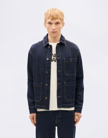 Thinking MU Dark Clean Denim Gus Jacket DENIM L