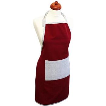 Home Elements Kuchyňská zástěra 60×80 cm, červená + béžová z recyklované bavlny (8595556470961)