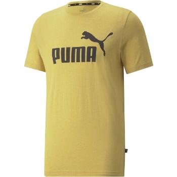 Puma ESS HEATHER TEE Pánské triko, žlutá, velikost XXXL