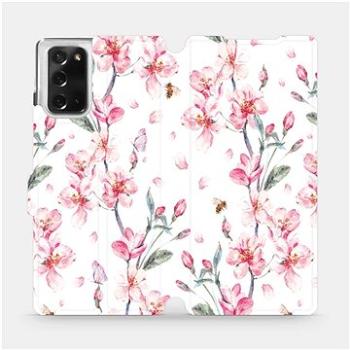 Flipové pouzdro na mobil Samsung Galaxy Note 20 - M124S Růžové květy (5903516331710)