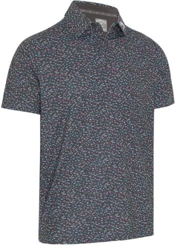 Callaway All-Over Mens Chev Confetti Print Asphalt XL Polo košile