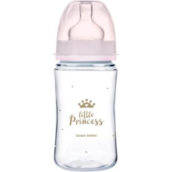 canpol babies Royal Baby kojenecká láhev 3m+ Pink 240 ml