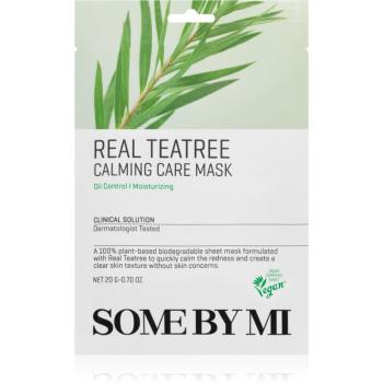 Some By Mi Clinical Solution Teatree Calming Care Mask zklidňující plátýnková maska pro problematickou pleť, akné 20 g