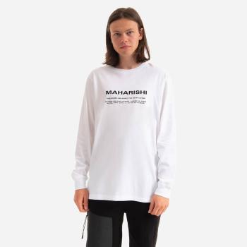 Pánské tričko Maharishi Miltype Embroidered Longsleeve T košile 9754 WHITE