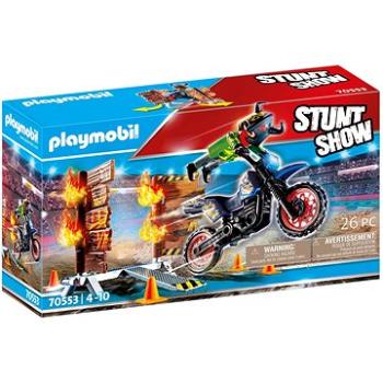 Playmobil Kaskadérská show Motorka s ohnivou stěnou (4008789705532)