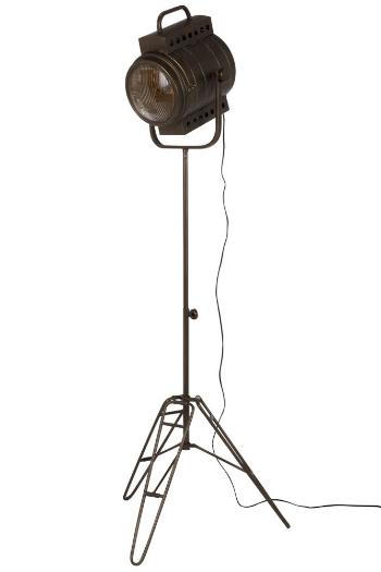 Černá kovová stojací lampa Industrial - 60*50*170cm 96061