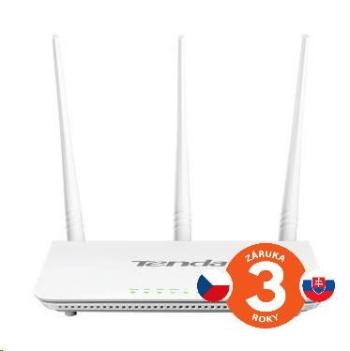 Tenda F303 (F3) Wireless-N Router 802.11b/g/n, 300Mbps, 1xWAN, 3xLAN, 3xFix. Ant. 5dBi