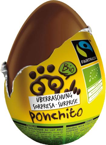 Ponchito Bio čokoládové vajíčko 20 g