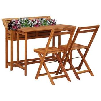 Zahradní stolek s truhlíkem a 2 bistro židlemi masivní akácie 45910 45910 (45910)