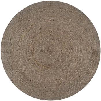 Ručně vyrobený koberec z juty kulatý 120 cm šedý (133663)