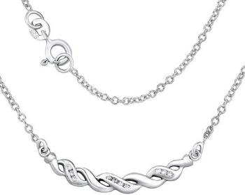 Silvego Stříbrný náhrdelník ASPEN se zirkony ZTJ41031