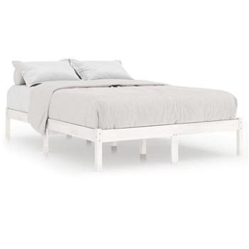 Rám postele bílý masivní borové dřevo 140 × 190 cm, 809998 (809998)