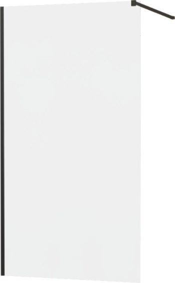 MEXEN/S KIOTO Sprchová zástěna WALK-IN 70x200 cm 8 mm, černá, matné sklo 800-070-101-70-30