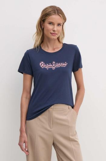 Bavlněné tričko Pepe Jeans ENARA tmavomodrá barva, PL505879