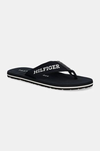 Žabky Tommy Hilfiger HILFIGER MONOTYPE BEACH SANDAL pánské, tmavomodrá barva, FM0FM05237