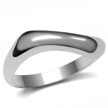 Šperky4U Lesklý ocelový prsten vlnka - velikost 49 - AL-0085-49