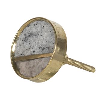Zlatá kovová úchytka ve tvaru kolečka - 4 cm 64698