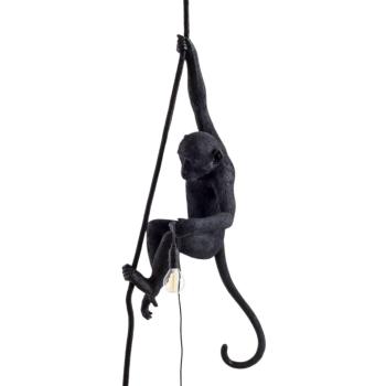 Stropní světlo MONKEY WITH ROPE Seletti 76,5 cm černé