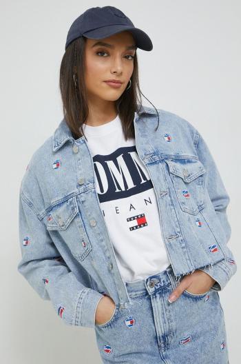 Džínová bunda Tommy Jeans dámská, přechodná, oversize